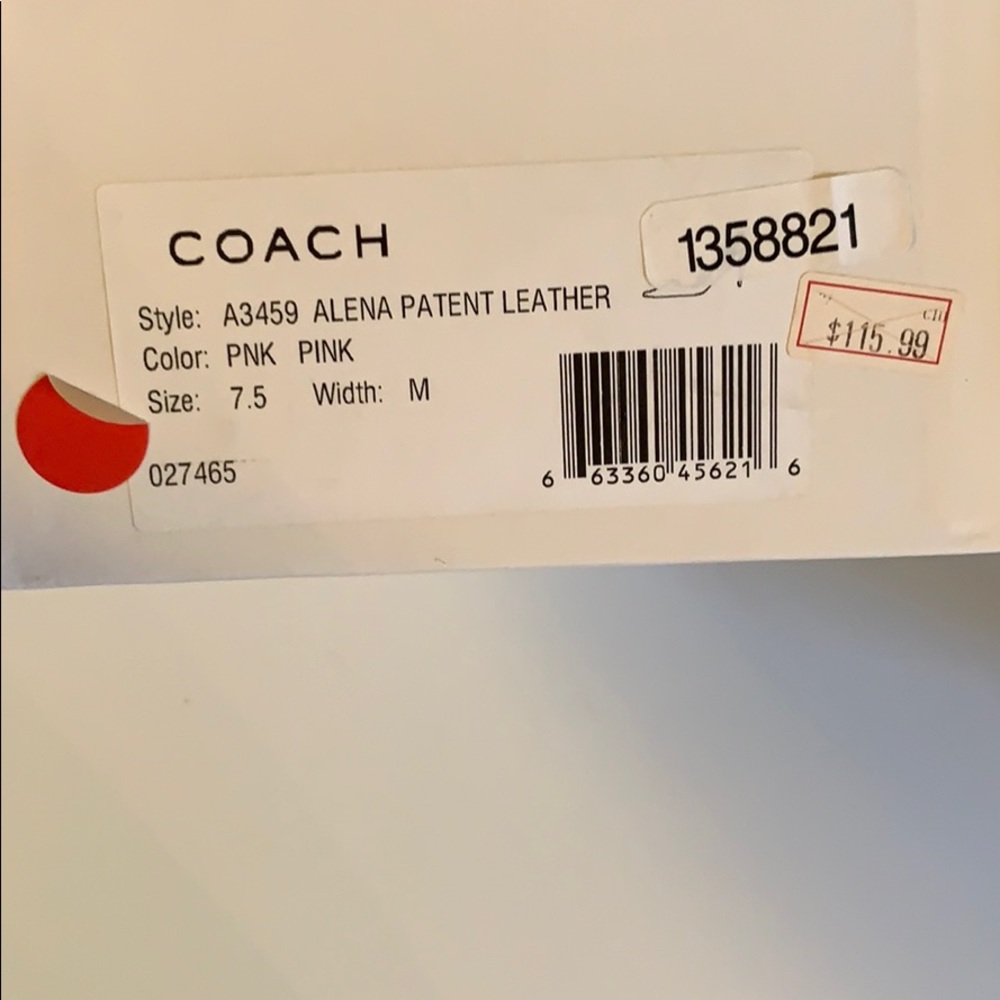 pink leather authentic Coach heels size 7.5 - Picture 5 of 5